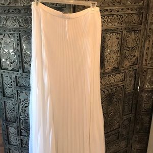 New White chiffon bridal skirt